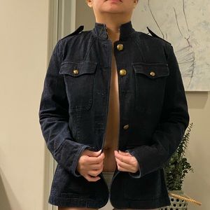 Ralph Lauren Lauren jeans co denim jacket gold buttons military formal